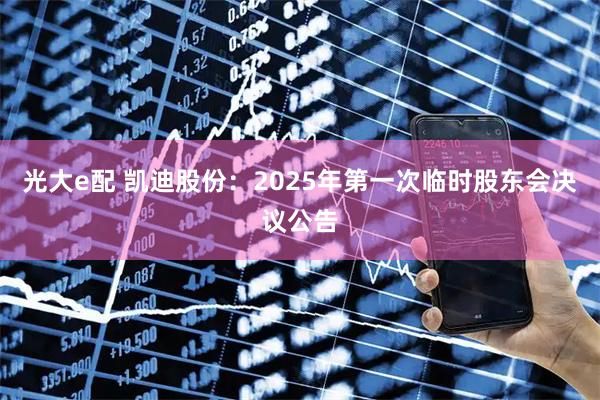 光大e配 凯迪股份：2025年第一次临时股东会决议公告