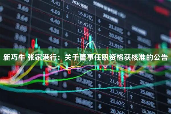 新巧牛 张家港行：关于董事任职资格获核准的公告